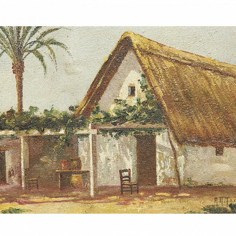 A. R. Teixidor “ Barracks courtyard”, 20th century