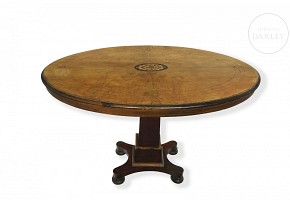 Wooden round table, 19th-20th century