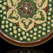 Sancai glazed ceramic dish, Tang dynasty