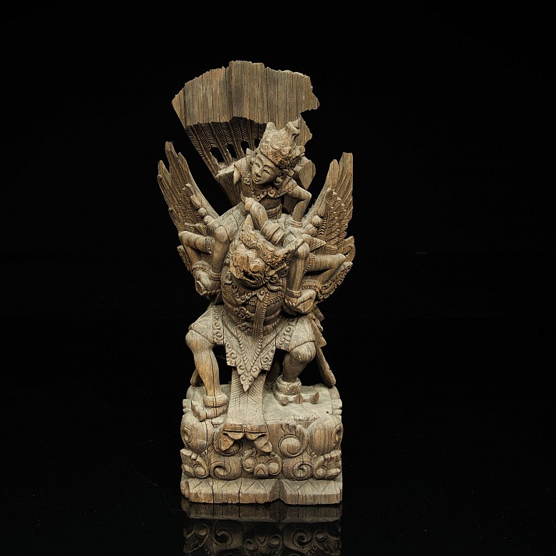 Wood carving of ‘Vishnu and Garuda’ Indonesia, 20th century