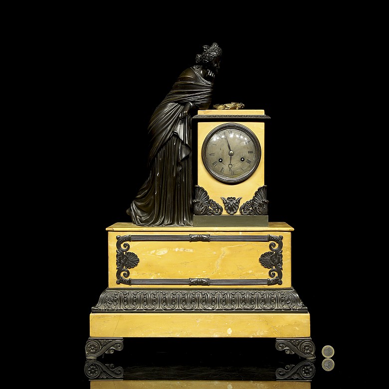 Empire table clock, France, 19th century