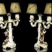 German porcelain candlesticks, Volkstedt, 19th century - 2