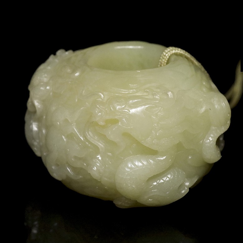 Anillo de jade amarillo, dinastía Qing, Qianlong