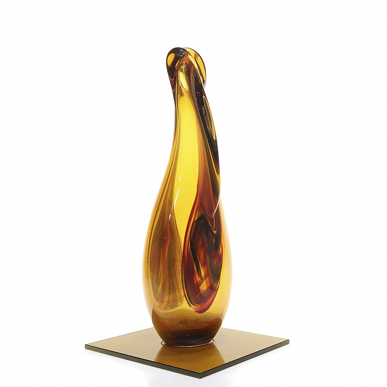 Molinary. Murano glass vase, 20th century