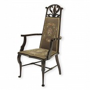 Art Nouveau carved wood armchair, 20th century