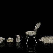 Filigree silver miniatures, Asia, early 20th century