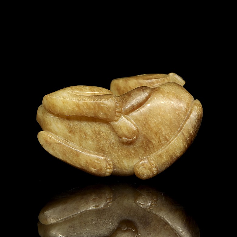 Carved jade figure 