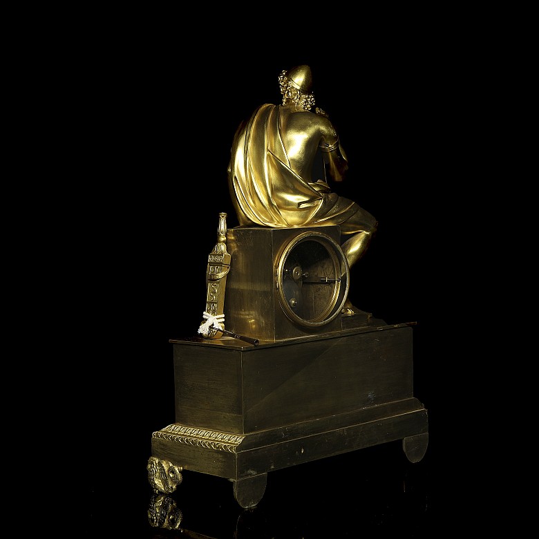 Empire gilt table clock, France, 19th century