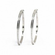 Earrings in 18k white gold with diamonds