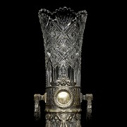 Egor Kuzmich Cheryatov (1873-1947) “Carved glass and silver vase”