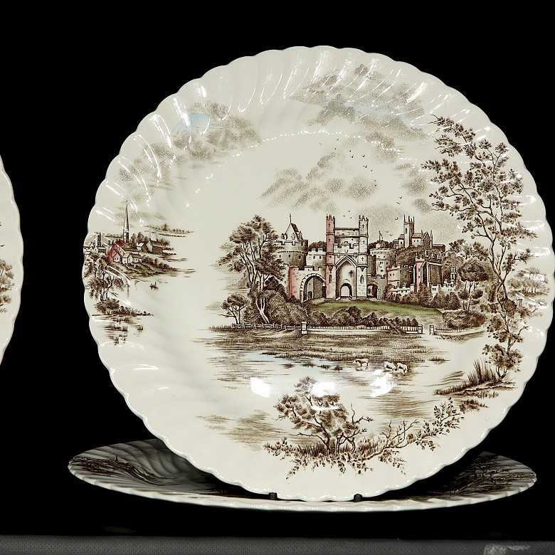 English ‘Ancient towers’ porcelain tableware, Johnson Brothers, 20th century - 5