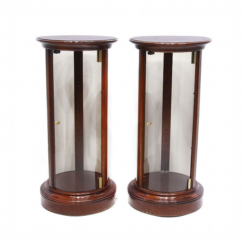 Pair of wooden displays, 20th century