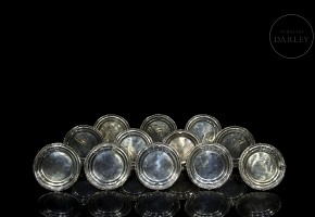 Collection of twelve Mexican silver ‘Sanborns’ dessert plates