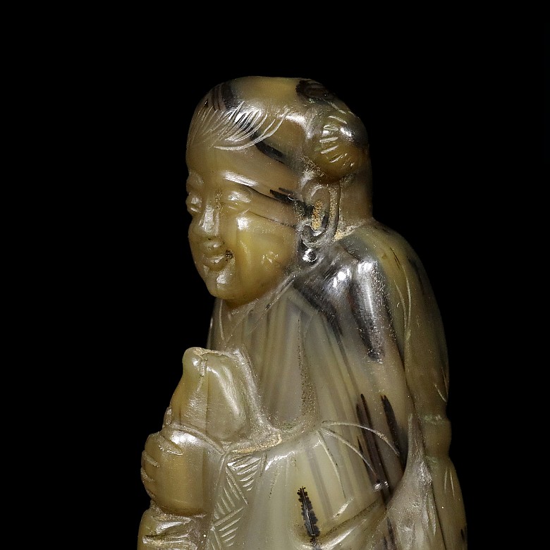 A Chinese girl shape Snuff bottle, Qing dynasty.