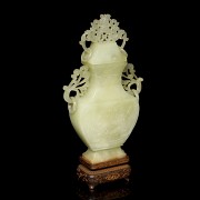 Carved jade vase, 20th century