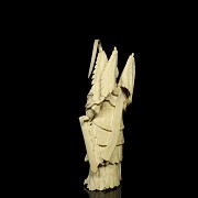 Carved ivory figure ‘Chinese warrior’, early 20th century