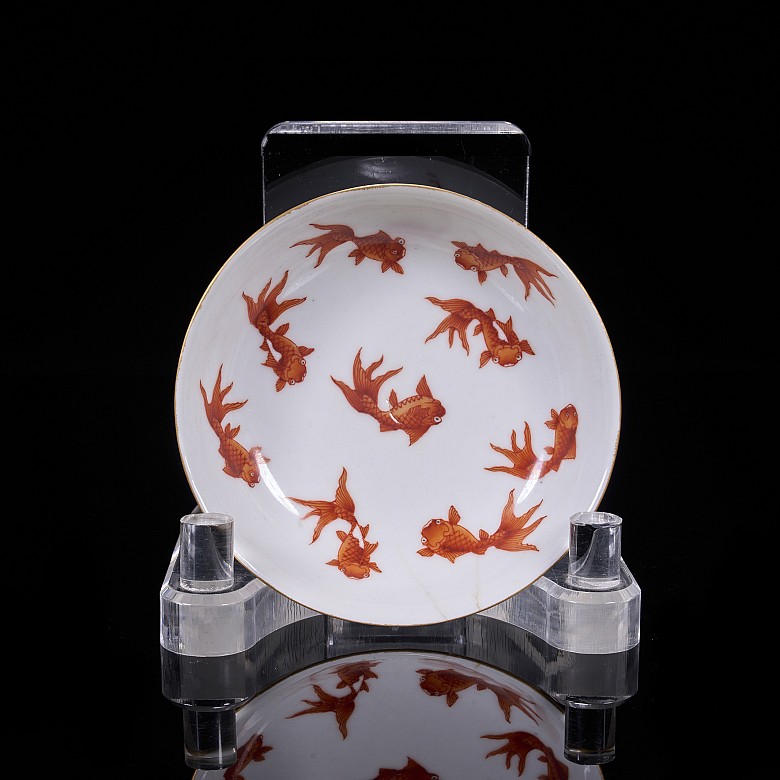 Set of four ‘Fish and Bats’ dishes, Qing dynasty