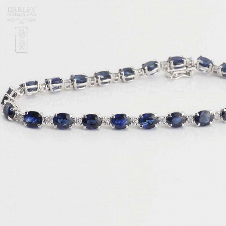 18k gold bracelet with sapphires and diamonds