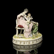 German porcelain ‘Venus clipping Cupid's wings’, 20th century