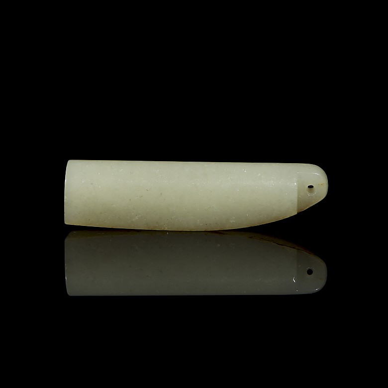 Small carved jade pendant, 20th century