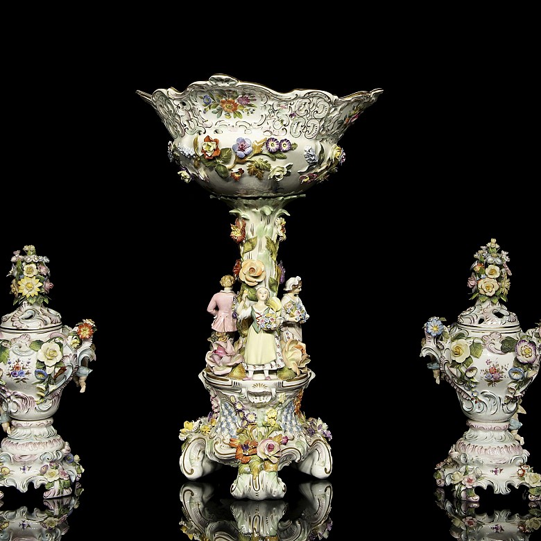 German porcelain set, 19th-20th century