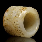 White jade archer's ring, Ming Dynasty