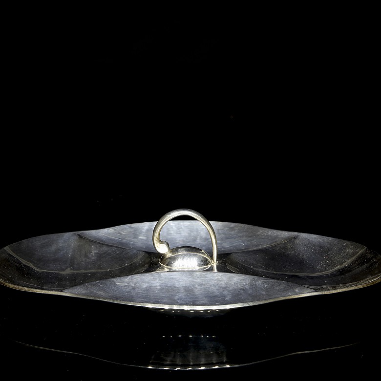 Silver tray, 20th century