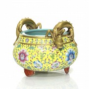 Enameled ceramic censer, 20th century