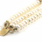 Pulsera de perlas en oro amarillo 18 k