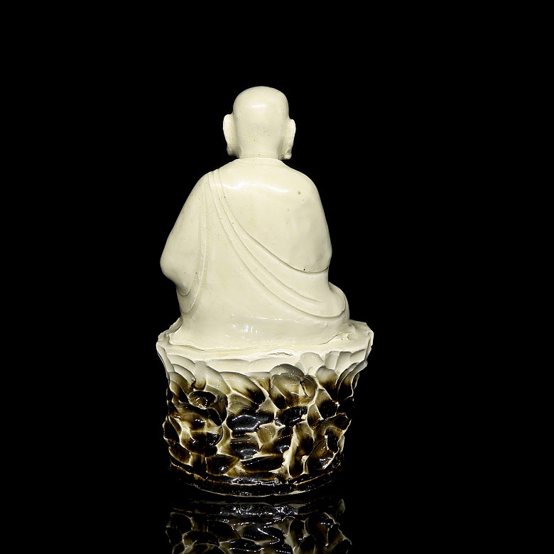 Dingyao ‘Luohan’ porcelain figurine, Qing dynasty