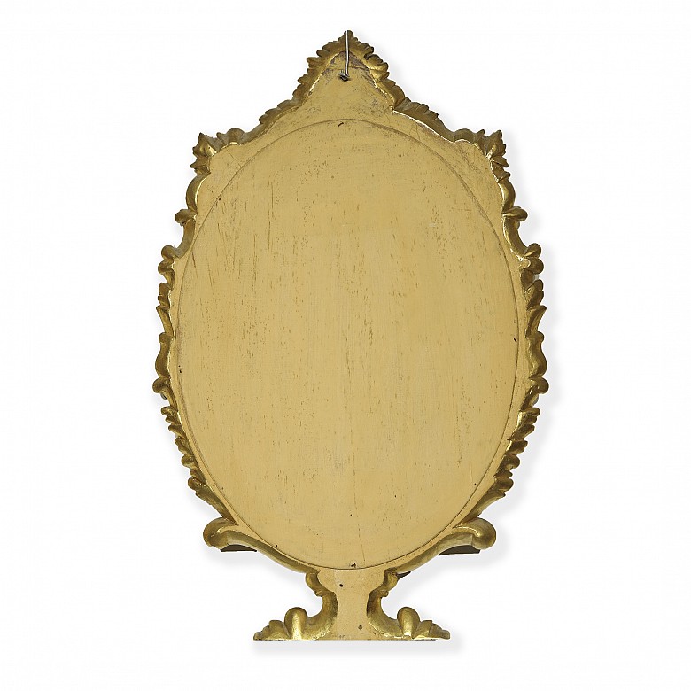 Mirror with gilded wooden frame, 20th century