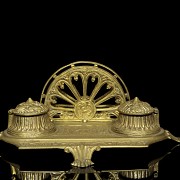 Déposé, Louis XVI style double writing desk, 19th-20th century - 10