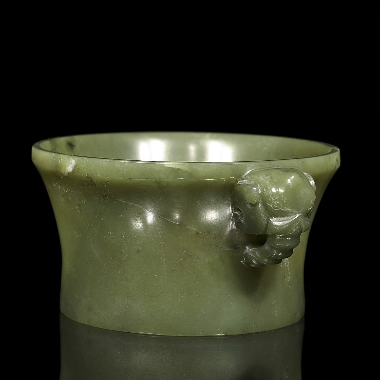 Green jade bowl, 20th Century - 20th Century