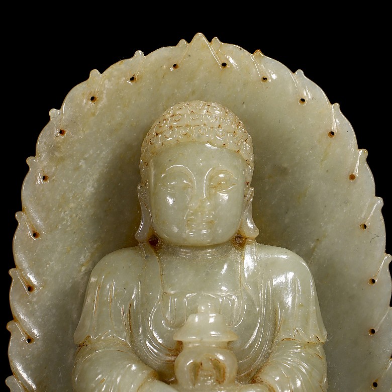 Buda de jade de Hetian, dinastía Qing