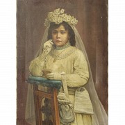 Josep Gallés i Malats (1863-1920) “Young Communion Girl” - 1