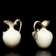 Capodimonte porcelain ‘Pair of jugs’, 20th century - 3