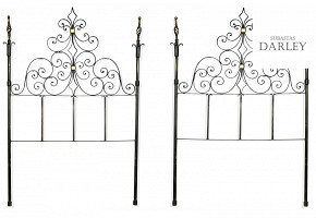 Pair of iron headboards, 20th century