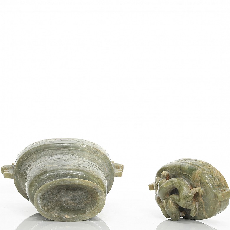 Han-style relief carved jade, 20th century - 7