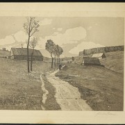 Three Engravings ‘City, port and countryside’, early 20th century