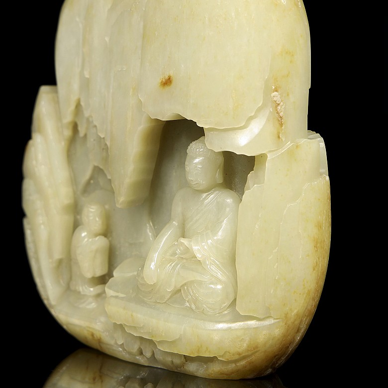 Jade in the shape of a carved mountain, 20th century