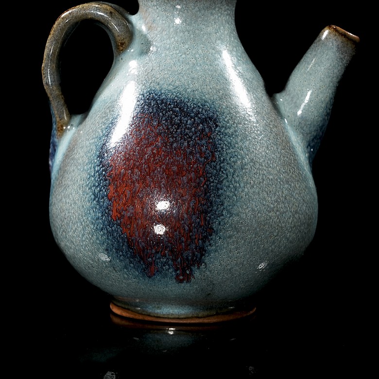 Small Junyao-glazed earthenware jug, Song dynasty