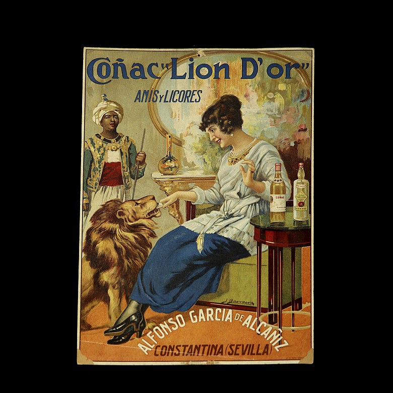 Advertising poster ‘Cognac Lion D'or’, 20th century