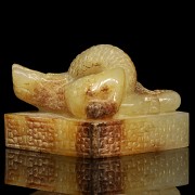 Carved jade seal ‘Dragon’, Han dynasty