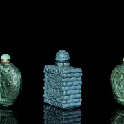 Set of three snuff bottles, 20th century