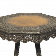 Asian carved wooden side table, early 19th century