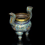 Bronze censer with cloisonné enamel, Qing dynasty