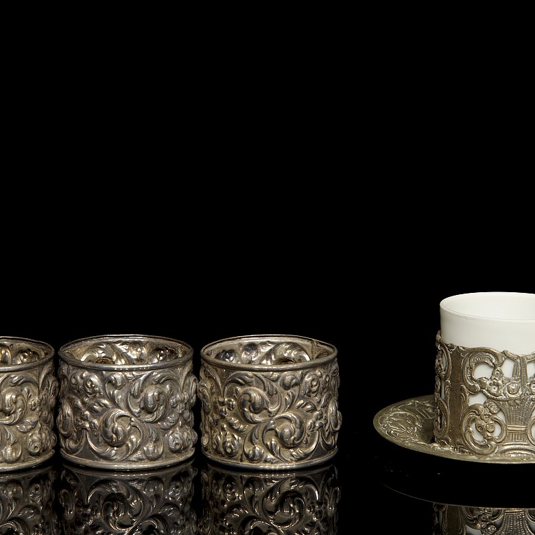 Set of silver and porcelain objects “Thomas Bavaria”, 20th century - 2