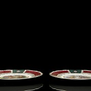 Pair of porcelain plates, JWK Carlsbad Bavaria, 20th century - 2