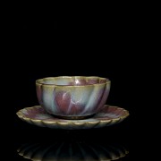 Junyao ceramic bowl and plate, 20th century - 1