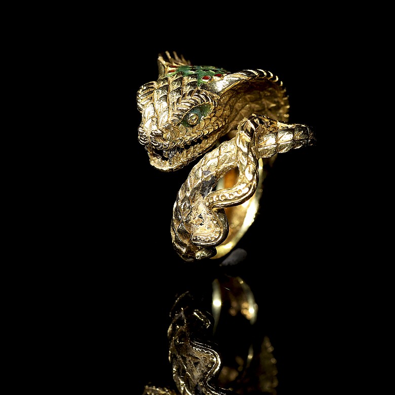 18kt yellow gold ‘Cobra’ ring